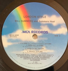 Bill Summers & Summers Heat : London Style (LP, Album, Pin)