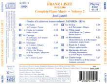 Load image into Gallery viewer, Franz Liszt - Jenő Jandó* : Complete Piano Music • Volume 2 - Etudes D&#39;Exécution Transcendante (Transcendental Studies) 1851 Version (CD, Album)