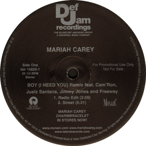 Mariah Carey : Boy (I Need You) (Remix) (12", Promo)