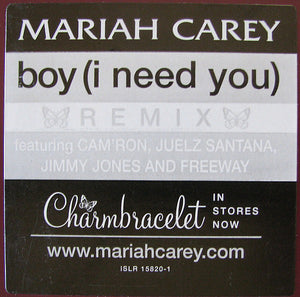 Mariah Carey : Boy (I Need You) (Remix) (12", Promo)