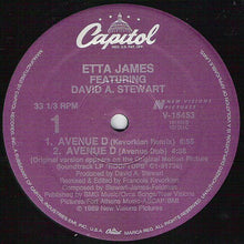 Load image into Gallery viewer, Etta James featuring David A. Stewart : Avenue D (From The Original Motion Picture Soundtrack "Rooftops") (12")
