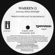 Load image into Gallery viewer, Warren G Featuring Adina Howard : What's Love Got To Do With It (12", Promo)