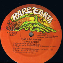 Load image into Gallery viewer, Rare Earth : Back To Earth (LP, Album)