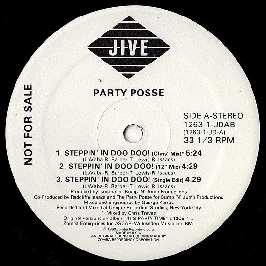 Party Posse : Steppin' In Doo Doo! (12