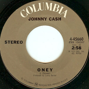 Johnny Cash : Oney / Country Trash (7", Single)