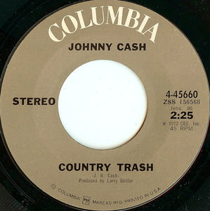 Johnny Cash : Oney / Country Trash (7", Single)