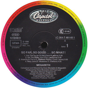 Megadeth : So Far, So Good... So What! (LP, Album)