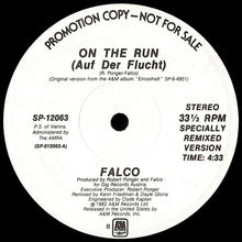 Load image into Gallery viewer, Falco : On The Run (Specially Remixed Version) (12", EP, Promo)