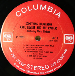 Paul Revere & The Raiders Featuring Mark Lindsay : Something Happening (LP, Album, San)