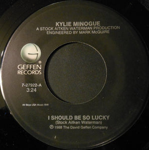 Kylie Minogue : I Should Be So Lucky (7", Single)