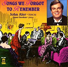 John Aler &  Grant Gershon : Songs We Forgot To Remember (CD, Album)