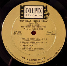Load image into Gallery viewer, Zoot Sims And His Orchestra : New Beat Bossa Nova Means The Samba Swings (LP, Album, Mono, RE)