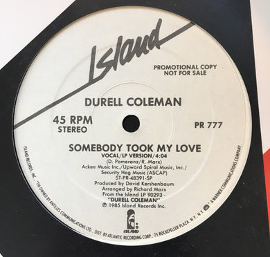 Durell Coleman : Somebody Took My Love (12