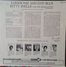 Load image into Gallery viewer, Kitty Wells : Lonesome Sad And Blue (LP, Album, Mono, Pin)