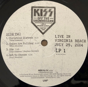 Kiss : Off The Soundboard Live In Virginia Beach July 25, 2004 (3xLP, 180)