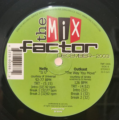 Various : The Mix Factor (December 2003) (2x12