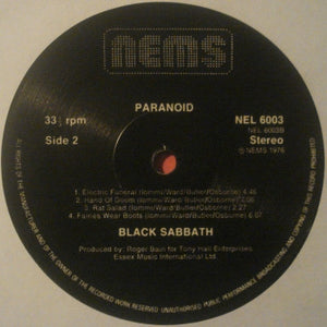 Black Sabbath : Paranoid (LP, Album, RE)