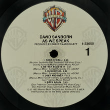 Load image into Gallery viewer, David Sanborn : As We Speak (LP, Album, No )