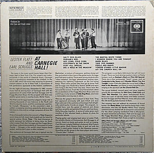 Flatt & Scruggs : At Carnegie Hall! (LP, Album, RE)