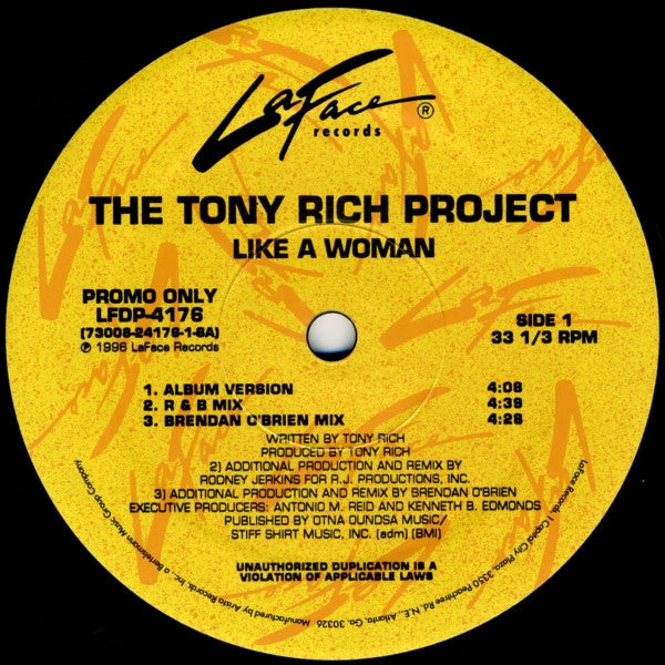 The Tony Rich Project : Like A Woman (12