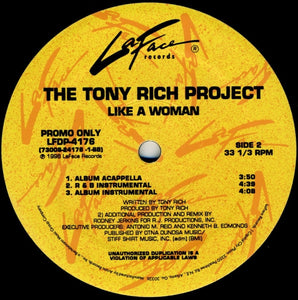 The Tony Rich Project : Like A Woman (12", Promo)