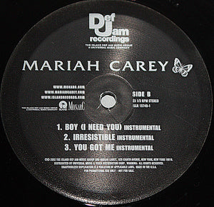 Mariah Carey : Boy / Irresistible / You Got Me (12", Promo)