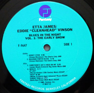 Etta James, Eddie "Cleanhead" Vinson : Blues In The Night - Vol. 1: The Early Show (LP, Album)