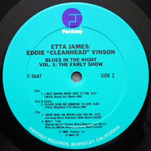 Etta James, Eddie "Cleanhead" Vinson : Blues In The Night - Vol. 1: The Early Show (LP, Album)