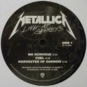 Metallica : Live At Grimey's (2x10", Album, RSD, Ltd)