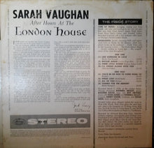 Load image into Gallery viewer, Sarah Vaughan : After Hours At The London House (LP, Album)