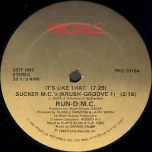 Run-D.M.C.* : It's Like That / Sucker M.C.'s (Krush-Groove 1) (12", Single, Sou)