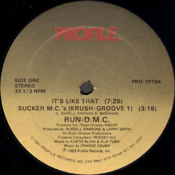 Run-D.M.C.* : It's Like That / Sucker M.C.'s (Krush-Groove 1) (12