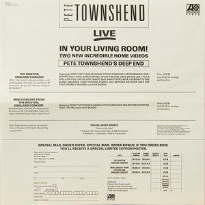 Pete Townshend's Deep End* : Live! (LP, Album, SP )