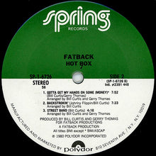 Load image into Gallery viewer, Fatback* : Hot Box (LP, Album, 56 )