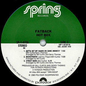 Fatback* : Hot Box (LP, Album, 56 )