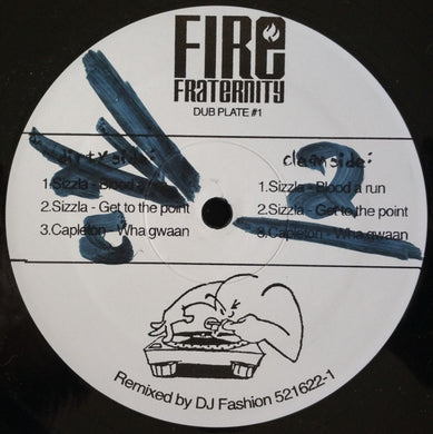 Various : Fire Fraternity Dub Plate # 1 (12