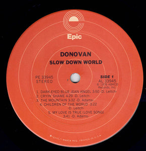 Donovan : Slow Down World (LP, Album, Ter)