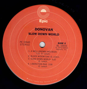 Donovan : Slow Down World (LP, Album, Ter)