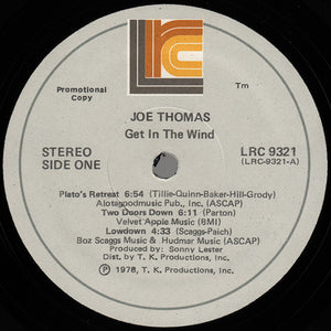 Joe Thomas : Get In The Wind (LP, Album, Promo)