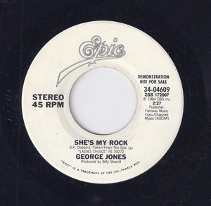 George Jones (2) : She's My Rock (7", Single, Promo, W/Lbl)