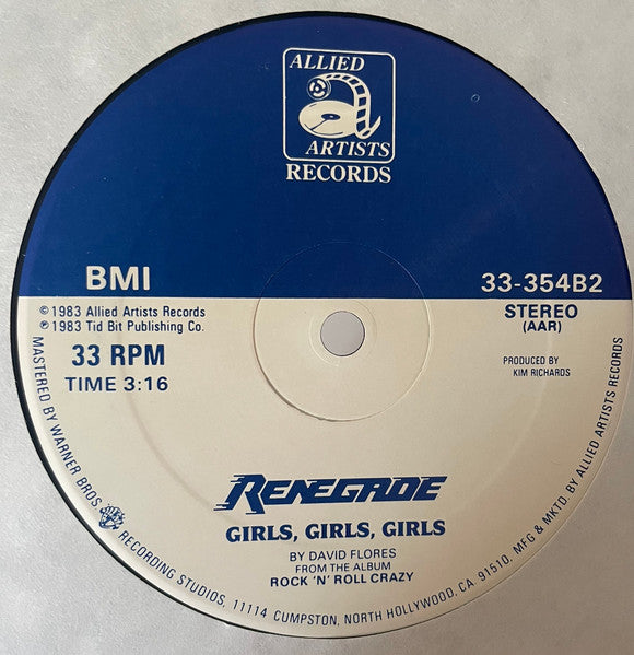 Renegade (21) : Dance With Me / Girls, Girls, Girls (12