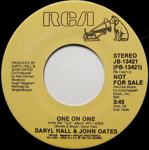Daryl Hall & John Oates : One On One (7", Single, Promo)