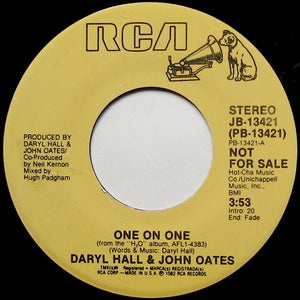 Daryl Hall & John Oates : One On One (7", Single, Promo)