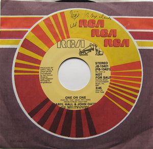 Daryl Hall & John Oates : One On One (7", Single, Promo)