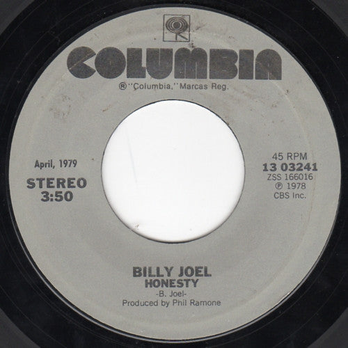 Billy Joel : Honesty / Sometimes A Fantasy (7