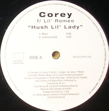 Corey (9) Feat. Lil' Romeo : Hush Lil' Lady (12
