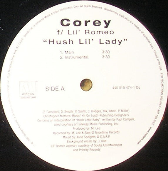 Corey (9) Feat. Lil' Romeo : Hush Lil' Lady (12