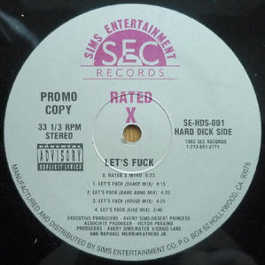 Rated X : Let's Fuck (12", Maxi, Promo)