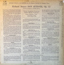 Load image into Gallery viewer, Richard Strauss - Boston Symphony Orchestra • Charles Munch • Gregor Piatigorsky • Richard Burgin • Joseph De Pasquale : Don Quixote, Op. 35 (LP, Album, Mono)