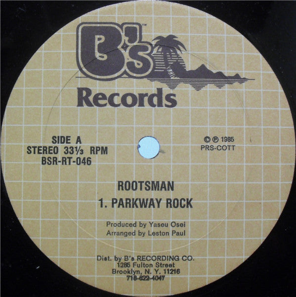 Rootsman : Parkway Rock / Treat Me Irie (12